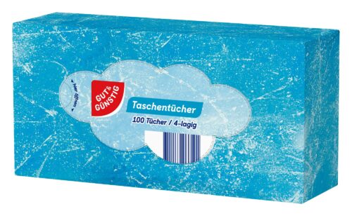 Gut & Günstig Taschentücher in der Box 100ST