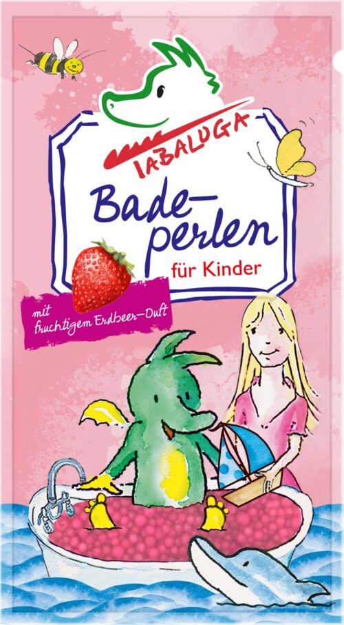Tabaluga Badeperlen mit Erdbeerduft 60g