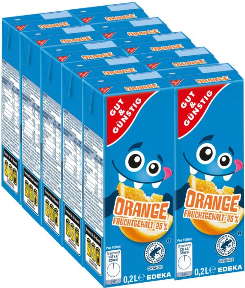 Gut & Günstig Orangen Fruchtsaftgetränk 10x0,2l
