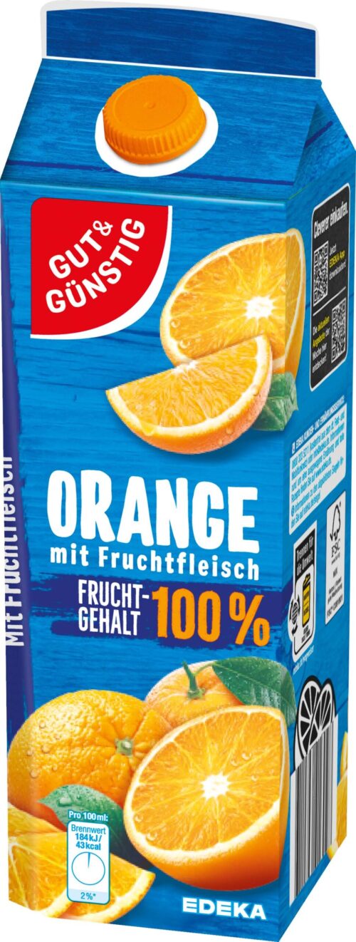 Gut & Günstig Orangensaft mit Fruchtfleisch 1l