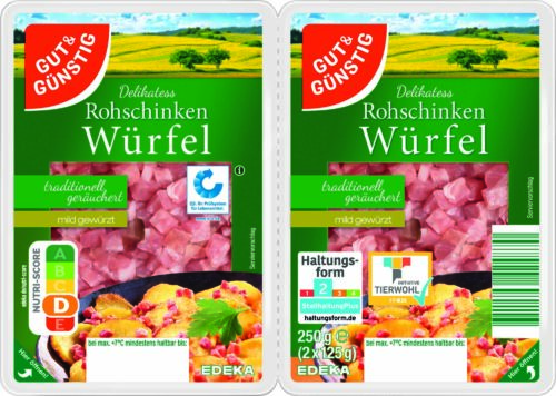 Gut & Günstig Schinkenwürfel 2x125g