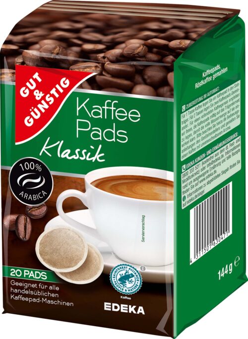Gut & Günstig Kaffeepads Klassik 20St 144g