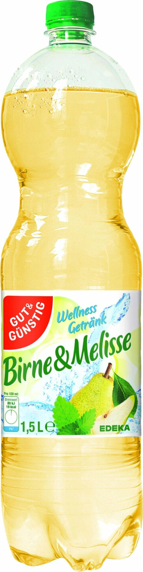 Gut & Günstig Wellness-Getränk Birne & Melisse 1,5l
