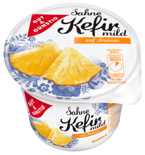 Gut & Günstig Sahne Kefir auf Ananas 250g
