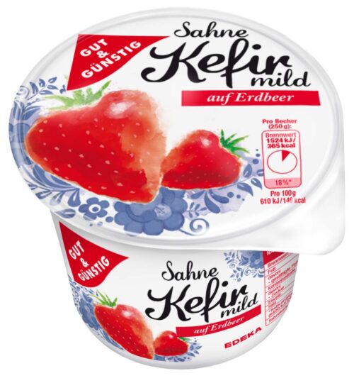 Gut & Günstig Sahne Kefir auf Erdbeere 250g
