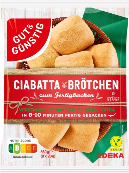 Gut & Günstig Ciabatta Brötchen 560g