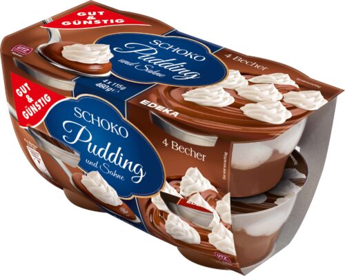 Gut & Günstig Schokopudding und Sahne 4x115g