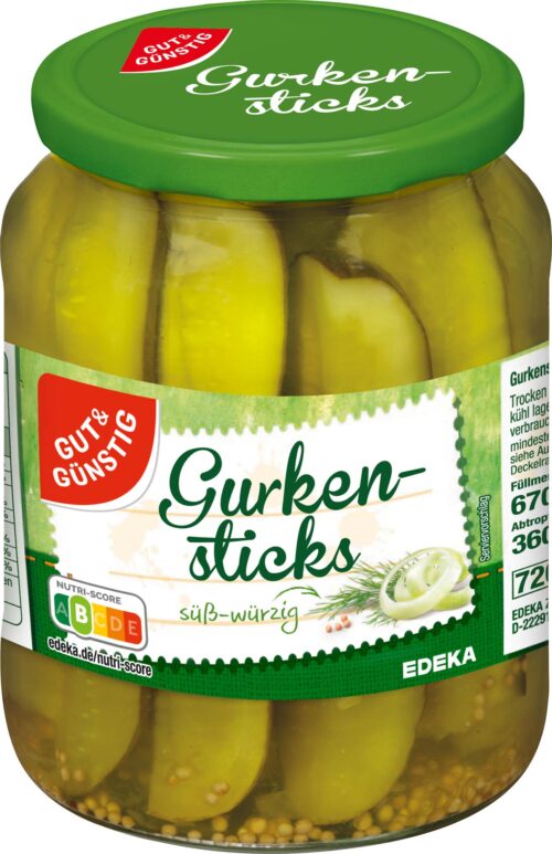 Gut & Günstig Gurkensticks 670g