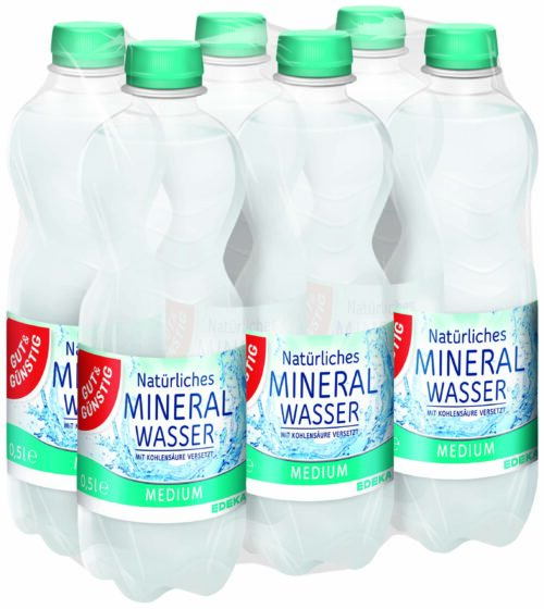 Gut & Günstig Mineralwasser Medium 6x0,5l
