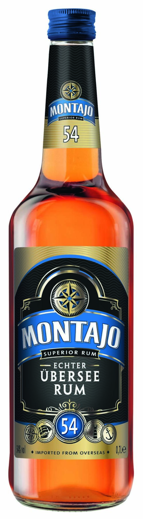 MONTAJO Echter Übersee Rum 54% 0,7l