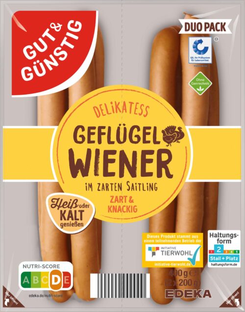 Gut & Günstig Geflügel Wiener 2x200g