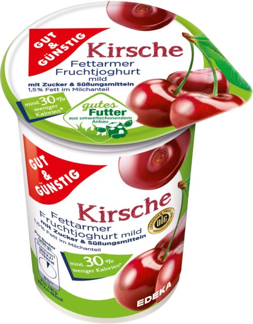 Gut & Günstig Fettarmer Fruchtjoghurt 1,5% Kirsche 250g