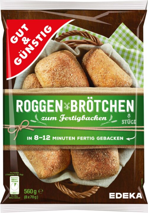 Gut & Günstig Roggen Brötchen 8x70g
