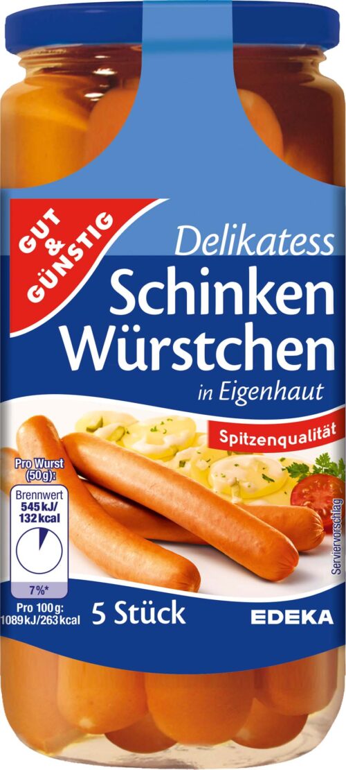 Gut & Günstig Schinkenwürstchen 5St 380g