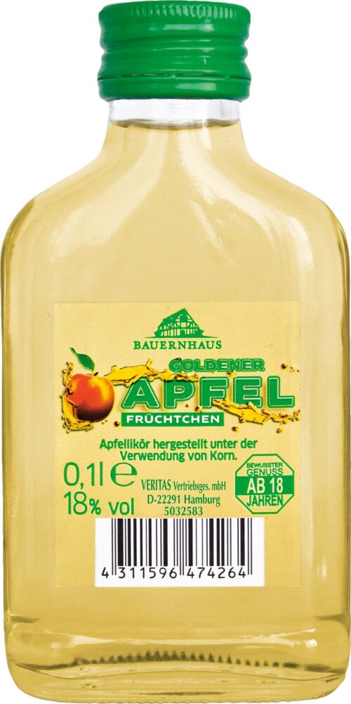 Bauernhaus Apfel mit Korn 0,1l
