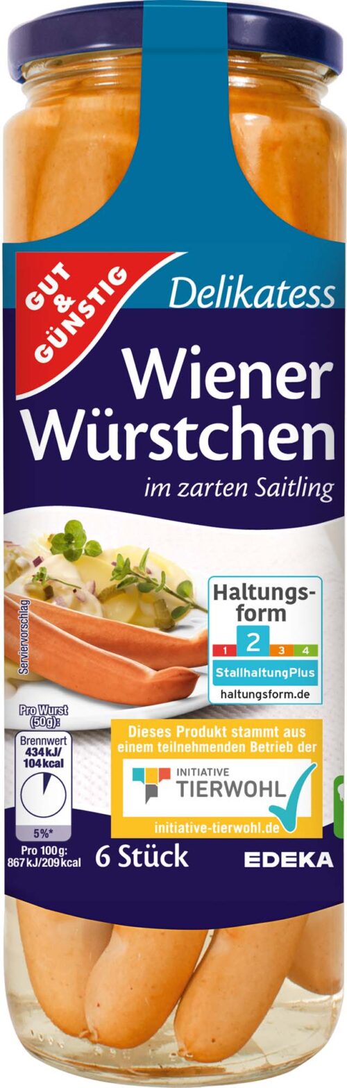 Gut & Günstig Wiener Würstchen 6St 680g