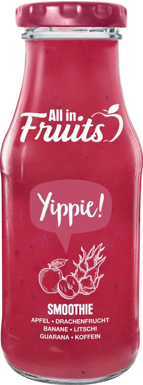 EDEKA Smoothie Apfel-Drachenfrucht-Banane-Litschi-Guarana 250ml