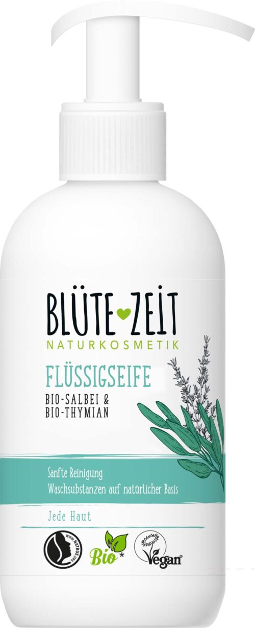 BLÜTE-ZEIT Flüssigseife Bio Salbei & Bio Thymian 300ml