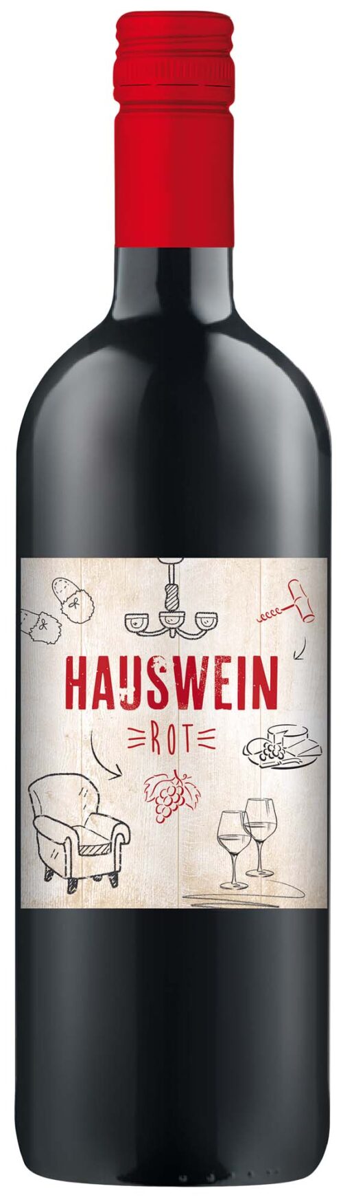 Hauswein rot Pfalz QbA halbtrocken 1l