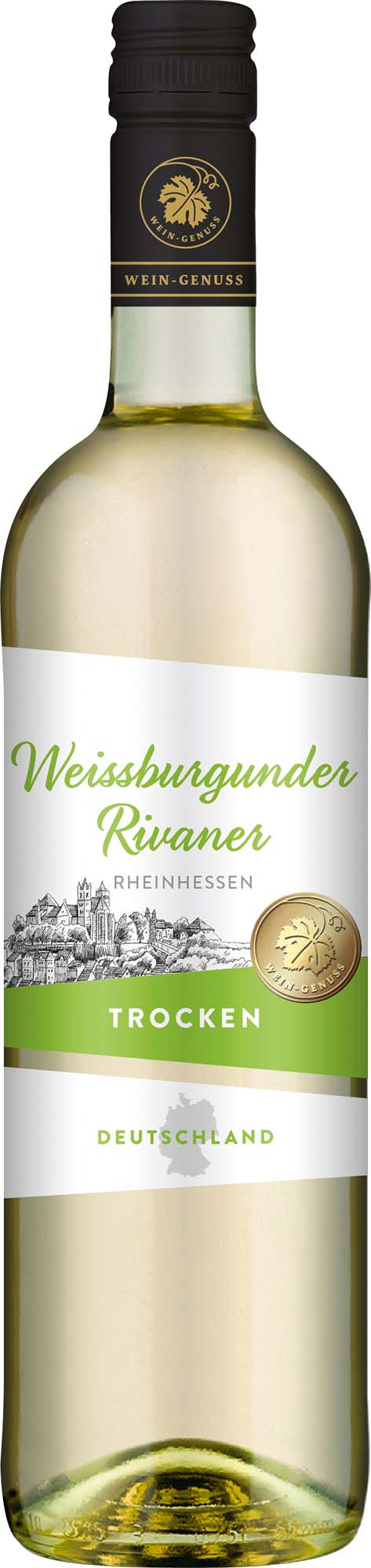 Wein-Genuss Weissburgunder Rivaner QbA trocken 0,75l