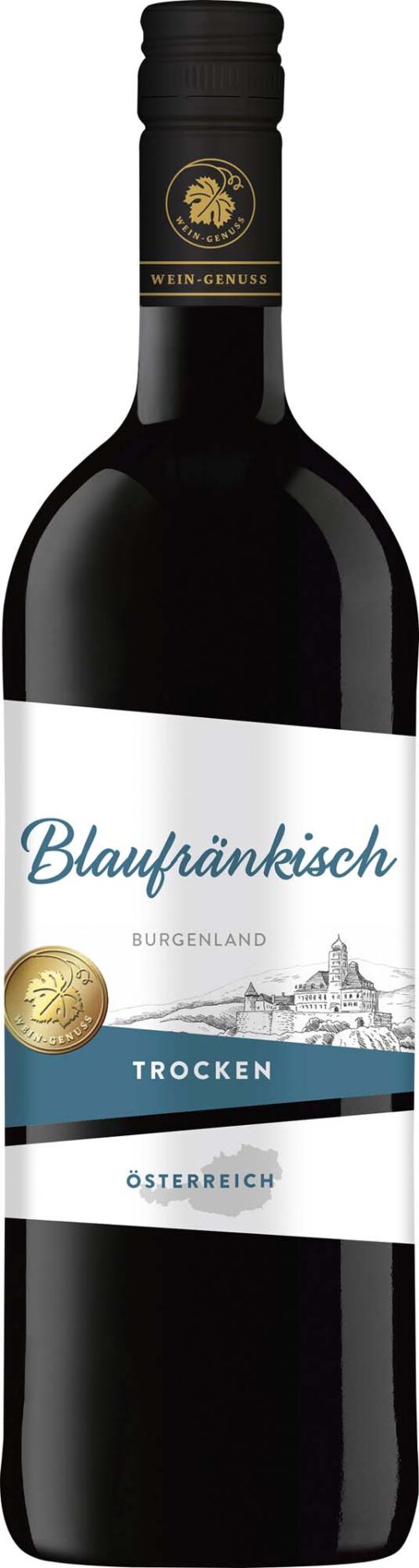 Wein-Genuss Blaufranken Qualitätswein trocken 1l