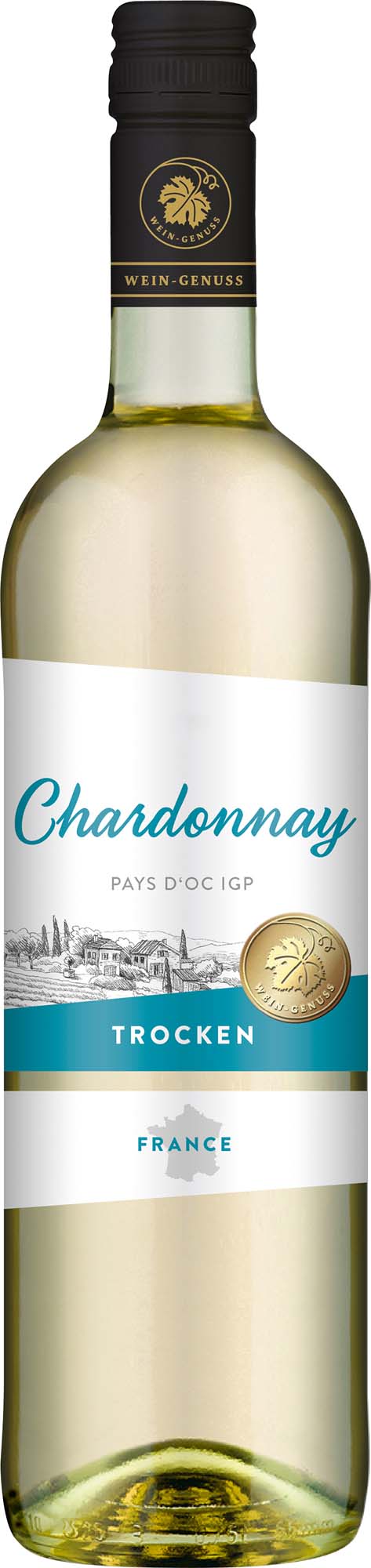 Wein-Genuss Chardonnay P.d'Oc IGP trocken 0,75l