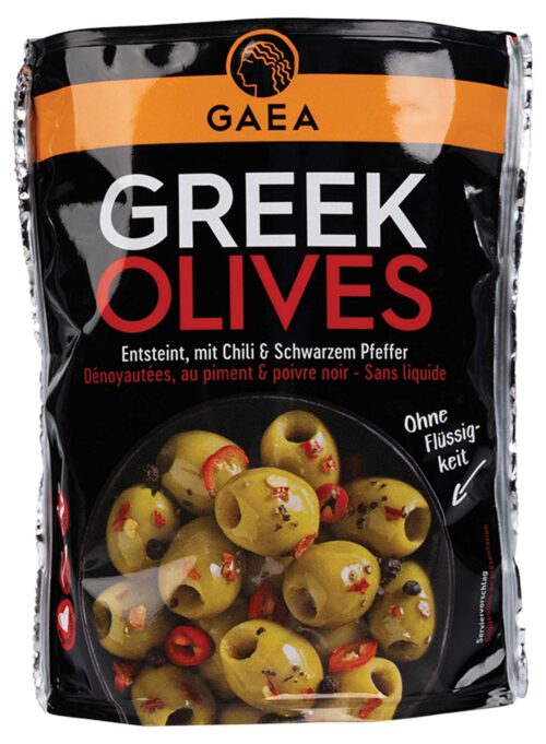 Gaea grüne Oliven Chili Pfeffer 150g