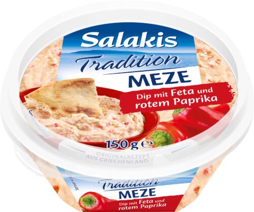 Salakis Tradition Meze Dip mit Feta und rotem Paprika 150g