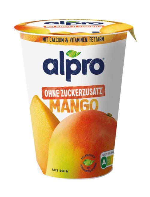 alpro Joghurtalternative Soja Mango ohne Zuckerzusatz 400g