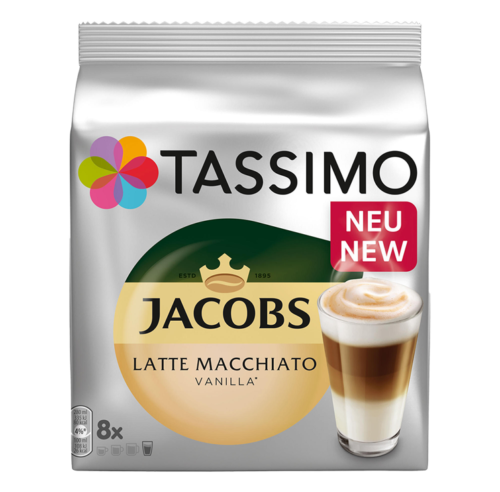 Tassimo Kapseln Jacobs Latte Macchiato mit Vanille 8+8St 268g