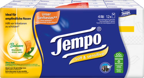 Tempo Taschentücher Soft & Sensitive 12x9ST