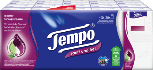 Tempo Taschentücher Sanft & Frei 20x9ST