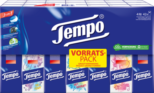 Tempo Standard Taschentücher Colorful 42x10ST