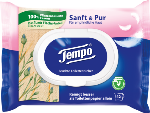 Tempo Sanft & Pur feuchtes Toilettenpapier 42 Blatt