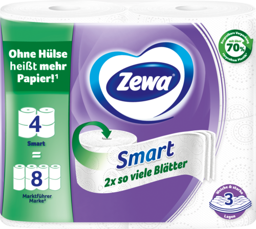 Zewa Smart Toilettenpapier 3lagig 4x300 Blatt