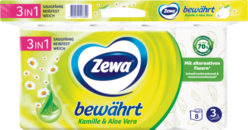 Zewa Bewährt Kamille 3lagig 8x150 Blatt