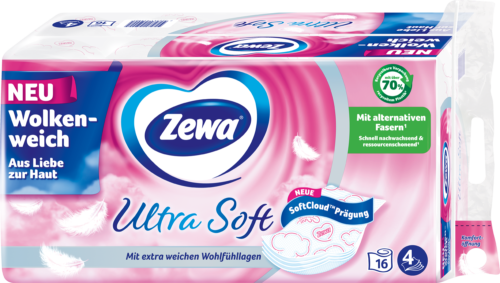 Zewa Ultra Soft Toilettenpapier 4lagig 16x150 Blatt