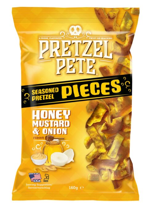 739748027603 Pretzel Pete Pieces Honey Mustard & Onion 160g