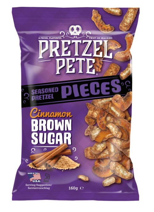 739748027610 Pretzel Pete Pieces Cinnamon Brown Sugar 160g