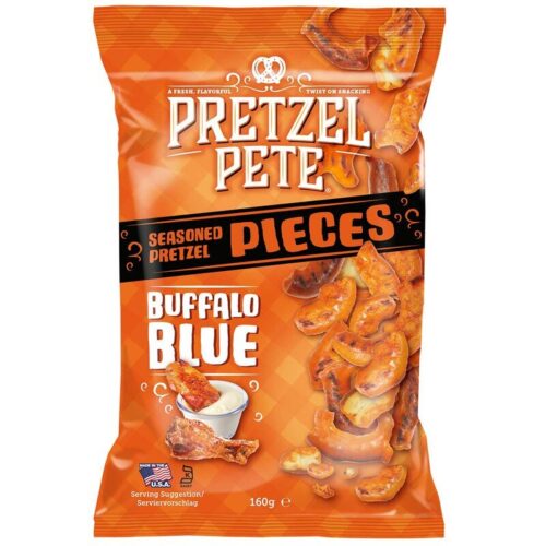739748027627 Pretzel Pete Pieces Buffalo Blue 160g