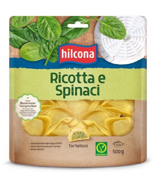 Hilcona Tortelloni Ricotta e Spinaci 500g