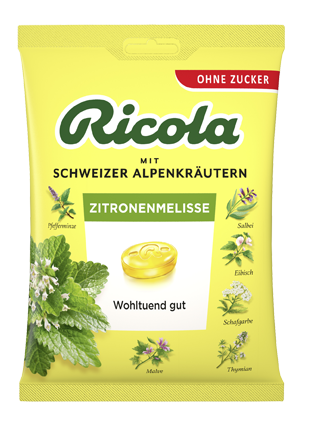 Ricola Zitronenmelisse ohne Zucker 75g