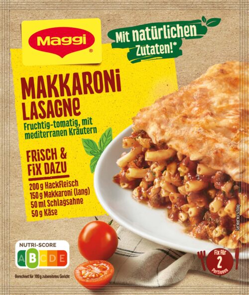 7613034330444 Maggi Fix Makkaroni Lasagne 40g