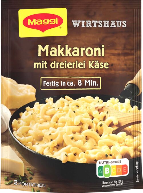 7613035029651 Maggi Wirtshaus Makkaroni mit dreierlei Käse 170g