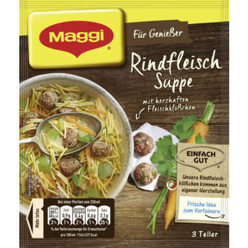 7613035185876 Maggi Für Genießer Rindfleisch Suppe ergibt 750ml