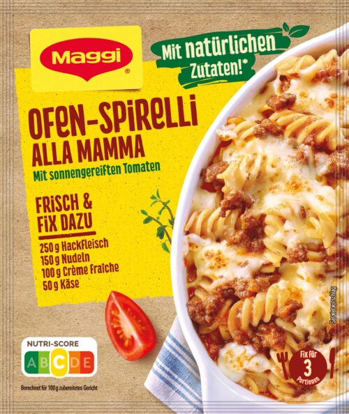 7613035410473 Maggi Fix Ofen Spirelli alla Mamma 43g