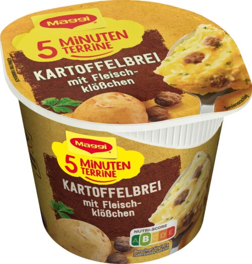 7613035509108 Maggi 5 Minuten Terrine Kartoffelbrei mit Fleischklößchen 46g