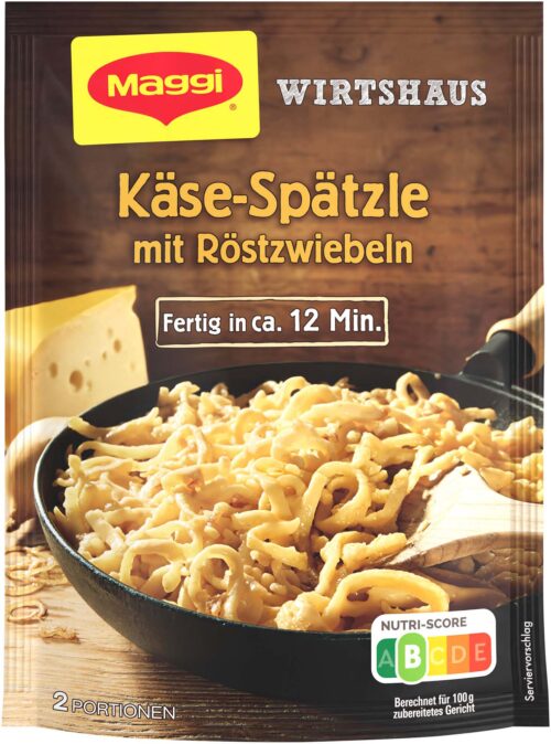 7613035890909 Maggi Wirtshaus Käse-Spätzle mit Röstzwiebeln 119g