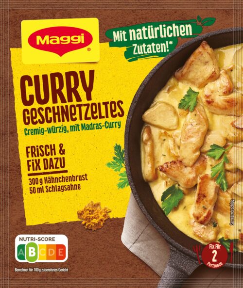 7613036027168 Maggi Fix Curry Geschnetzeltes 41g