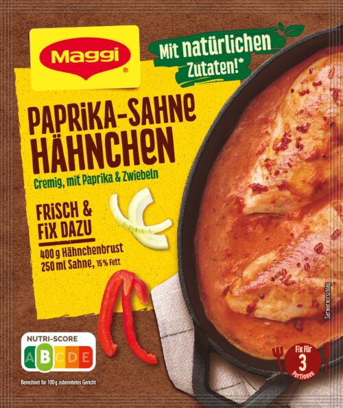 7613036028462 Maggi Fix Paprika Sahne Hähnchen 31g
